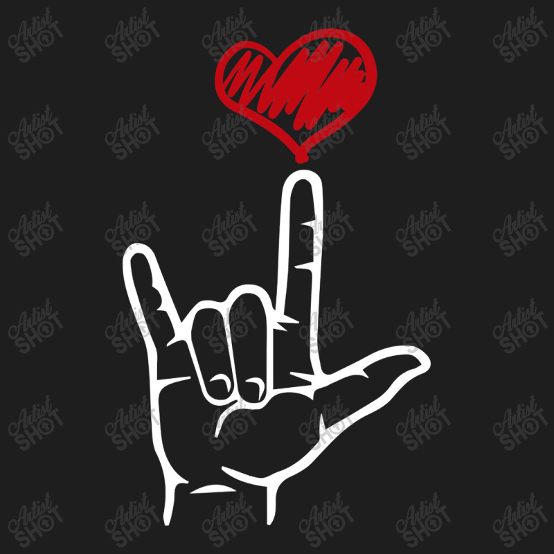 Asl I Love You Hand Heart American Sign Language Classic T-shirt by time5803 | Artistshot