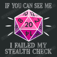 Womens D20 Rpg Gaming If You Can See Me I Failed My Stealth Check V-ne Women's Triblend Scoop T-shirt | Artistshot