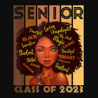 Senior 2023 Class Black Smart Afro Melanin African American Crop Top | Artistshot