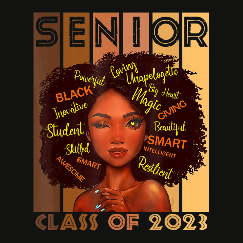 Senior 2023 Class Black Smart Afro Melanin African American Scorecard Crop Tee by kentuckykonpha9 | Artistshot