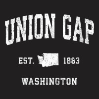 Womens Union Gap Washington Wa Vintage Athletic Sports Design V Neck T T-shirt | Artistshot