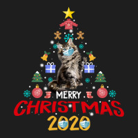 Quarantine Christmas 2020 Tree Maine Coon Cat Mask Gift Sweatshirt Classic T-shirt | Artistshot