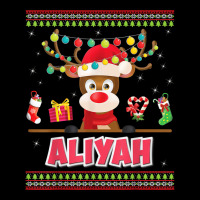 Reindeer Aliyah Merry Christmas Girl Santa Sweater Ugly Xmas T Shirt Fleece Short | Artistshot