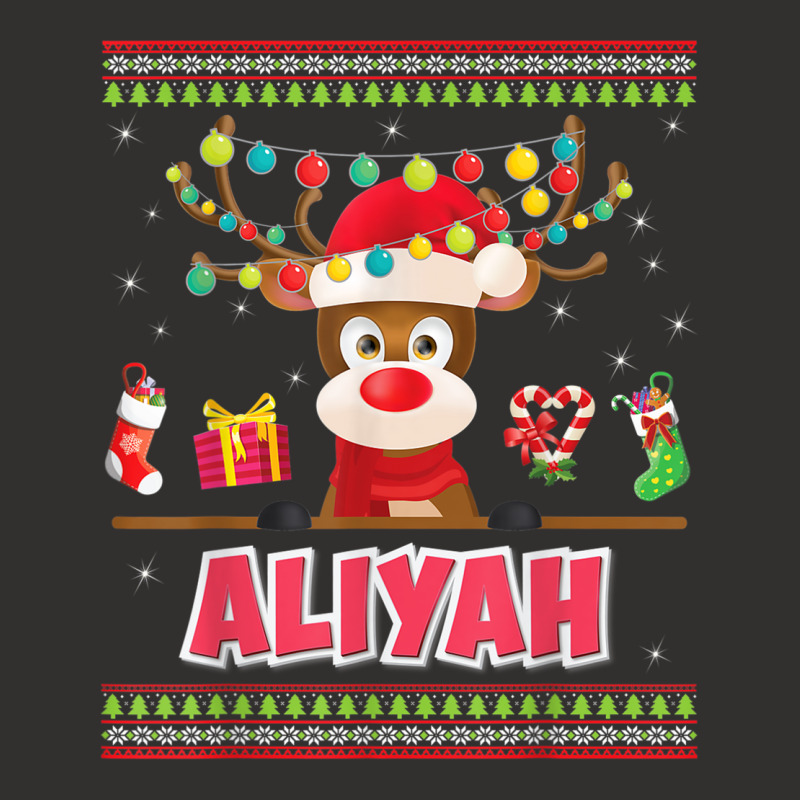 Reindeer Aliyah Merry Christmas Girl Santa Sweater Ugly Xmas T Shirt Champion Hoodie by cm-arts | Artistshot