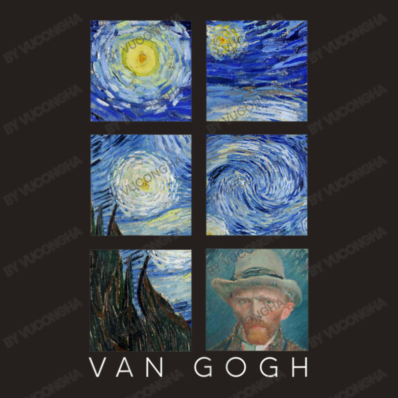 Van Gogh Starry Night Painting Collage With Self-portrait Tank Top by vucongha | Artistshot