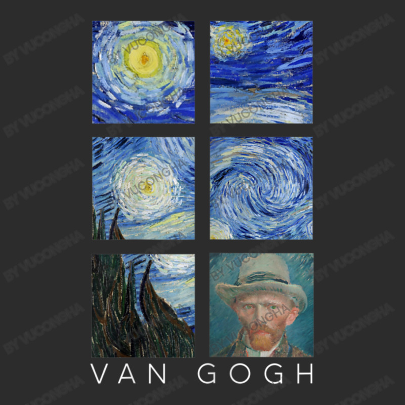 Van Gogh Starry Night Painting Collage With Self-portrait Exclusive T-shirt by vucongha | Artistshot