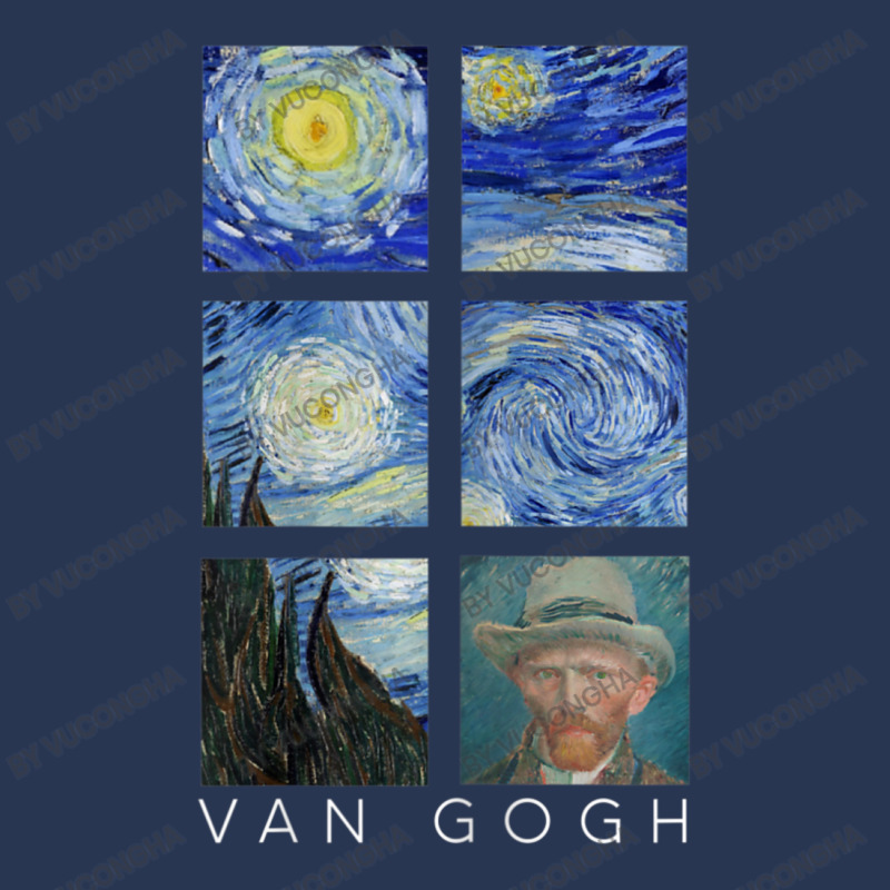 Van Gogh Starry Night Painting Collage With Self-portrait Men Denim Jacket by vucongha | Artistshot