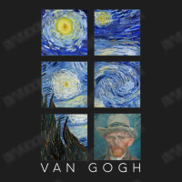 Van Gogh Starry Night Painting Collage With Self-portrait Classic T-shirt | Artistshot