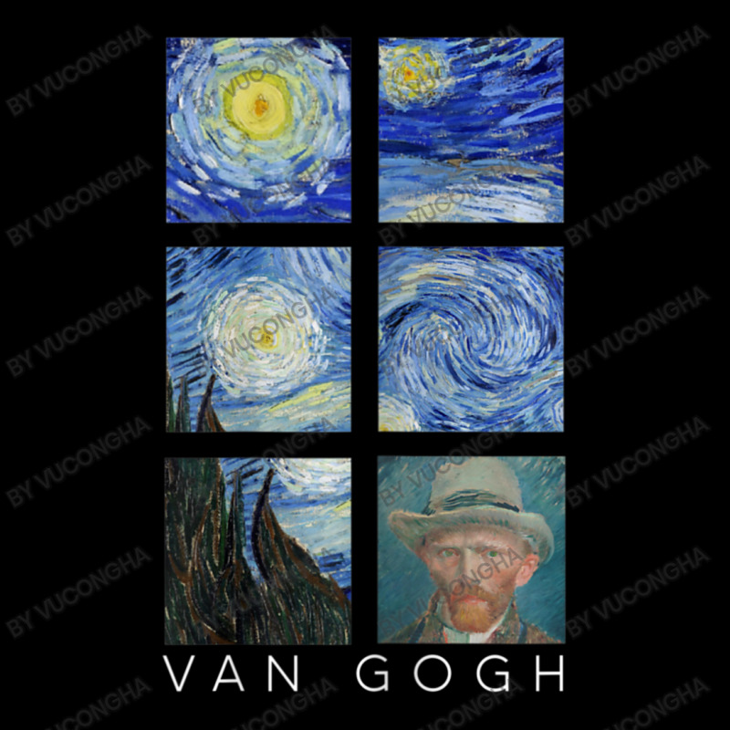 Van Gogh Starry Night Painting Collage With Self-portrait Lightweight Hoodie by vucongha | Artistshot