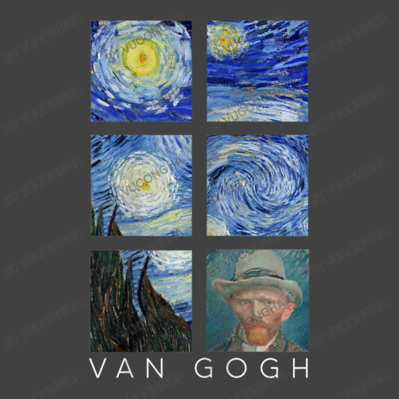 Van Gogh Starry Night Painting Collage With Self-portrait Vintage T-Shirt by vucongha | Artistshot