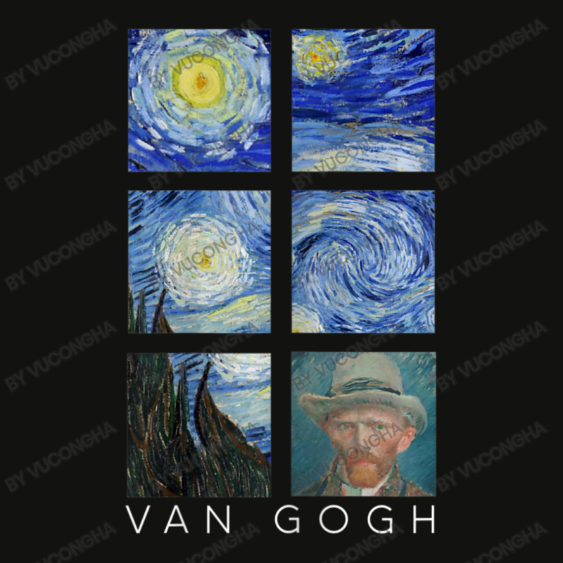 Van Gogh Starry Night Painting Collage With Self-portrait Scorecard Crop Tee by vucongha | Artistshot