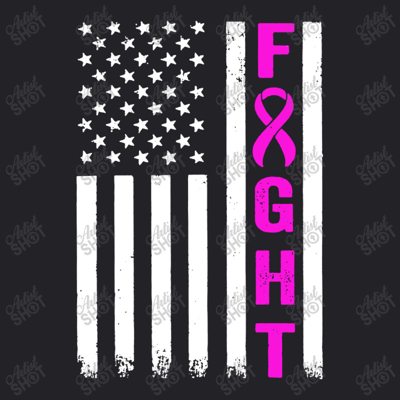 Fight Breast Survivor American Flag Youth Tee by Saprol Tees | Artistshot