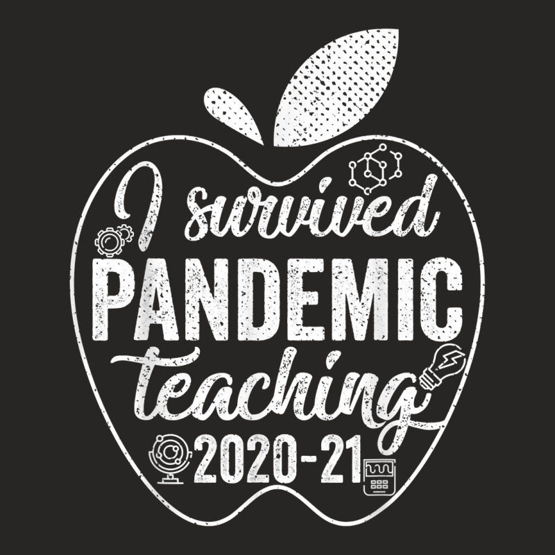 I Survived Pandemic Teaching 2020 2021 Apple Funny T Shirt Ladies Fitted T-shirt | Artistshot