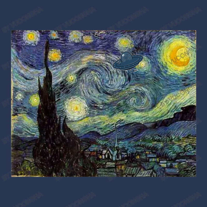 Van Gogh Starry Night Ufo Invasion Artistic Men Denim Jacket by vucongha | Artistshot