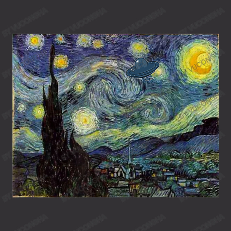 Van Gogh Starry Night Ufo Invasion Artistic Vintage Hoodie by vucongha | Artistshot