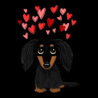 Black And Tan Longhaired Dachshund With Hearts For Boyfriend Legging | Artistshot