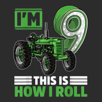 Green Farm Tractor 9th Birthday Party 9 Year Old Farmer T Shirt Exclusive T-shirt | Artistshot