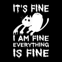 It's Fine I'm Fine Everything Is Fine Stressed Out Black Cat Youth Hoodie | Artistshot