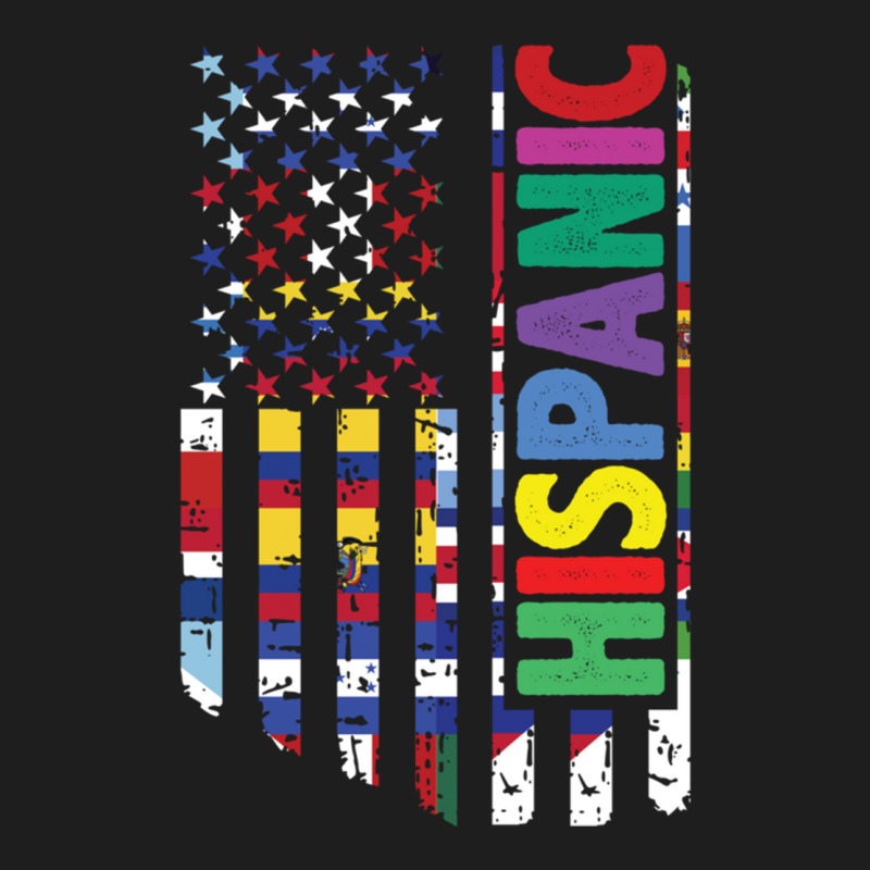 Usa And Latin American Countries Flag Hispanic Heritage Pullover Hoodi Classic T-shirt by cm-arts | Artistshot