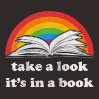 Take A Look It's In A Book Reading Vintage Retro Rainbow Raglan Baseba Racerback Tank | Artistshot