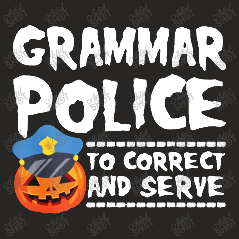 Grammar Police Halloween Ladies Fitted T-Shirt by Saprol Tees | Artistshot