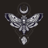 Crystal Moon And Death Moth - Mystic Pagan Skeleton Tank Top | Artistshot