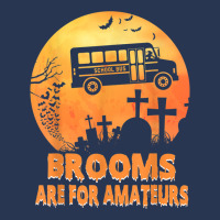 Brooms Are For Amateurs Witch Riding School Bus Halloween Ladies Denim Jacket | Artistshot