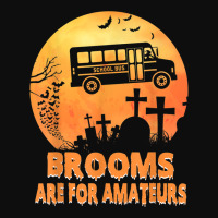 Brooms Are For Amateurs Witch Riding School Bus Halloween Crop Top | Artistshot