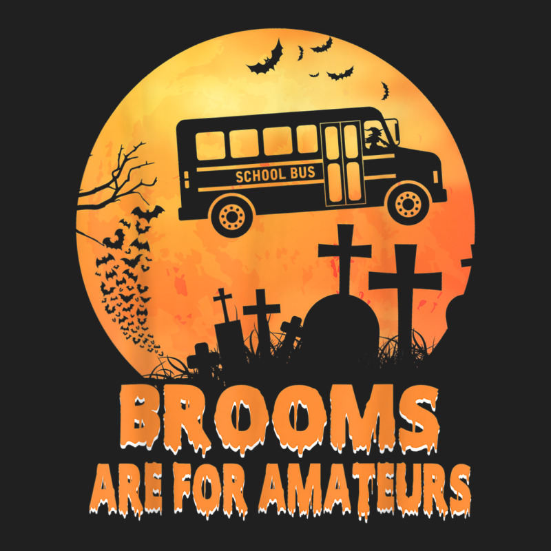 Brooms Are For Amateurs Witch Riding School Bus Halloween Ladies Polo Shirt by Fashzilla | Artistshot