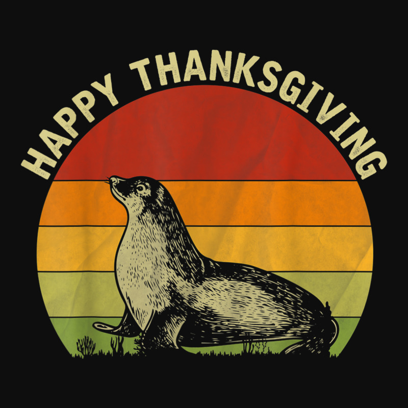 Happy Thanksgiving Sea Lion Lover Cute Thanksgiving Costume Crop Top by Outpost | Artistshot