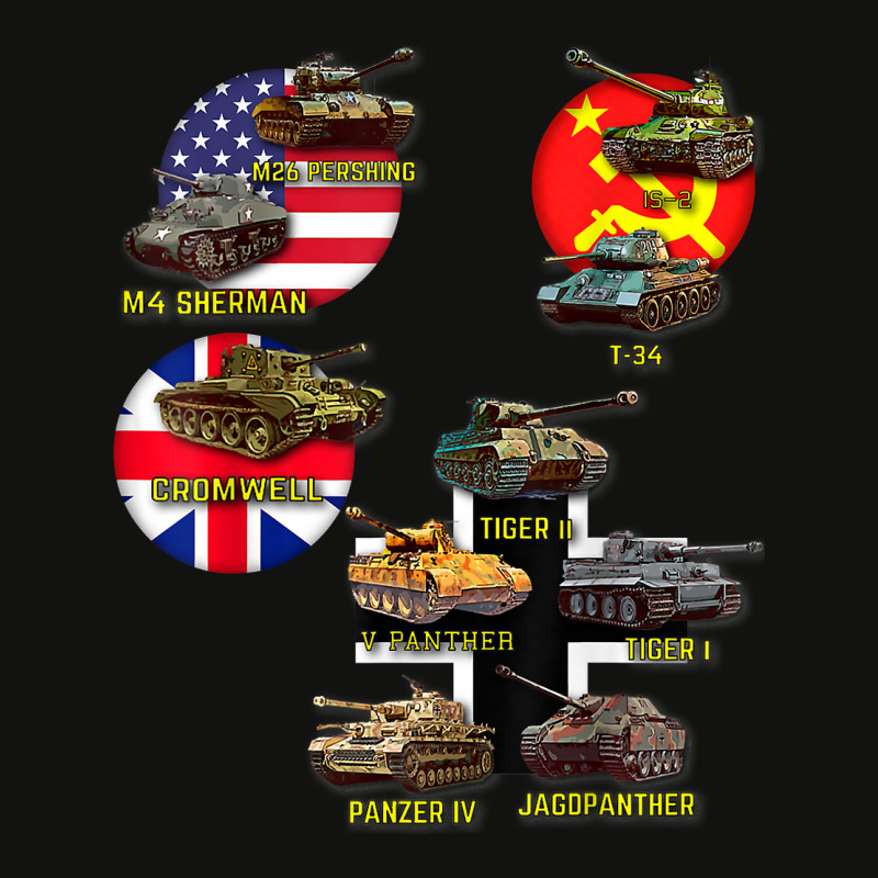 Top 10 Best Ww2 Tanks M4 Sherman Panzer Iv Tiger Ii T 34 T Shirt Scorecard Crop Tee by wevipaenizhu | Artistshot