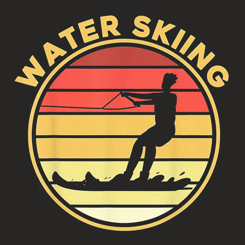 Water Skiing Sport Waterski Swimmer Athlete T Shirt Ladies Fitted T-Shirt by porpoisewhiting | Artistshot