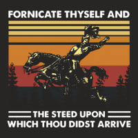 Fornicate Thyself And Steed Upon Which Thou Didst Arrive Vintage Ladies Fitted T-shirt | Artistshot