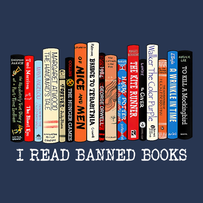 Womens I Read Banned Books Week Librarian Freadom Reader Nerd Men Denim Jacket | Artistshot