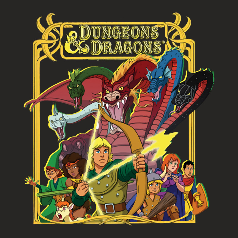 Dnd Animated Dungeons Dragons-fhxud Ladies Fitted T-Shirt by Kosdapen517 | Artistshot