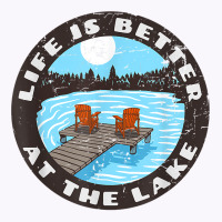 Life Is Better At The Lake   Relaxing Dock Adirondack Chair T Shirt Tank Top | Artistshot