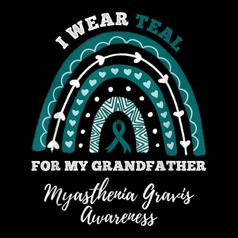 Rainbow I Wear Teal Grandfather Myasthenia Gravis Awareness Adjustable Cap | Artistshot