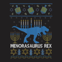 Menorasaurus Rex Funny Dinosaur Hanukkah Jewish Christmas T-shirt | Artistshot