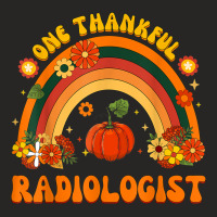 One Thankful Radiologist Rainbow Thanksgiving Mens Womens Ladies Fitted T-shirt | Artistshot