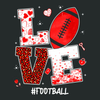 American Football Funny Valentines Day Hearts Football Lover Sports Pl Women's Triblend Scoop T-shirt | Artistshot