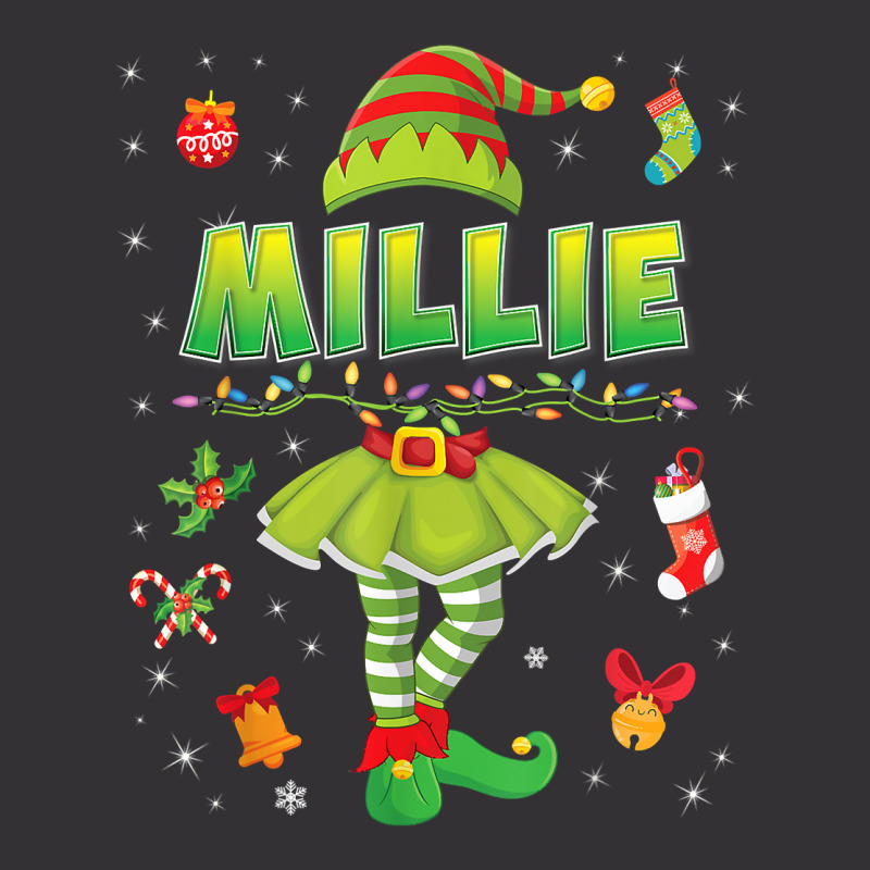 Cute Elf Millie Merry Christmas Santa Little Helper Sweater T Shirt Vintage Short | Artistshot