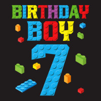 Master Builder 7th Birthday Boy 7 Seven Year Building Bricks T Shirt Waist Apron | Artistshot