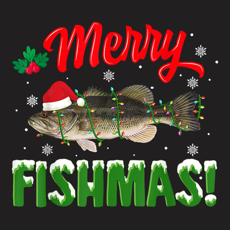 Fish Merry Christmas Largemouth Bass Fishing Lover Pajamas T Shirt T-shirt | Artistshot