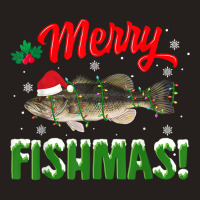 Fish Merry Christmas Largemouth Bass Fishing Lover Pajamas T Shirt Tank Top | Artistshot