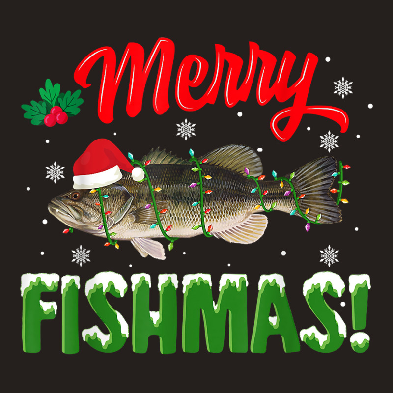 Fish Merry Christmas Largemouth Bass Fishing Lover Pajamas T Shirt Tank Top | Artistshot