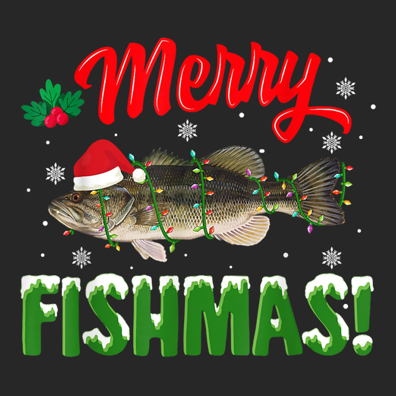 Fish Merry Christmas Largemouth Bass Fishing Lover Pajamas T Shirt Men's T-shirt Pajama Set | Artistshot