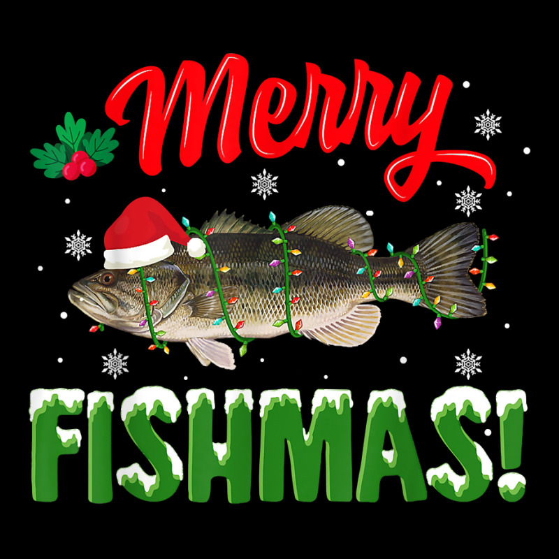 Fish Merry Christmas Largemouth Bass Fishing Lover Pajamas T Shirt Lightweight Hoodie | Artistshot