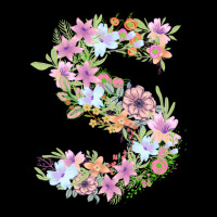 Flower Initial Design S Youth Jogger | Artistshot