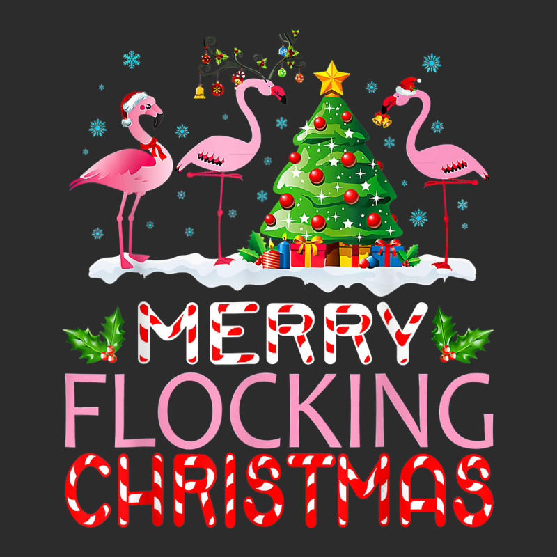 Flamingo Santa Hats Dancing On Snow Merry Flocking Christmas T Shirt Exclusive T-shirt | Artistshot