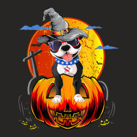 Boston Terrier Dogs Halloweens Ladies Fitted T-shirt | Artistshot